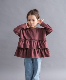 DRC branshes（ディーアールシーブランシェス）の「【WEB限定/DRC】2段フリル長袖Tシャツ（Tシャツ/カットソー）」