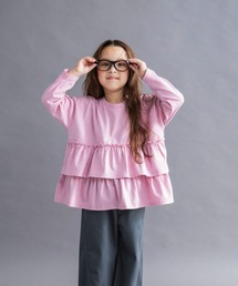 DRC branshes（ディーアールシーブランシェス）の「【WEB限定/DRC】2段フリル長袖Tシャツ（Tシャツ/カットソー）」