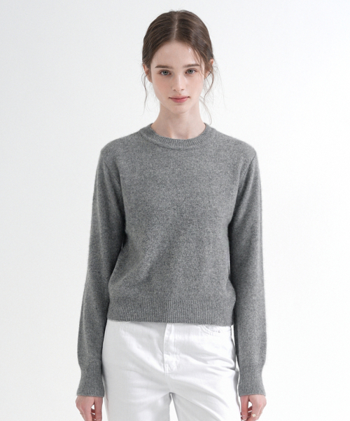 VLETI（ブレッティ）の「Raccoon Round Knit (Gray)（ニット/セーター・レディース・グレー・FREE）」の2枚目の写真