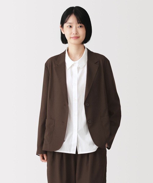 無印良品(ムジルシリョウヒン)の「婦人 なめらか シャツジャケット(その他アウター・レディース・ブラック/チャコールグレー/ダークブラウン・S/XL/L/M)」の3枚目の写真