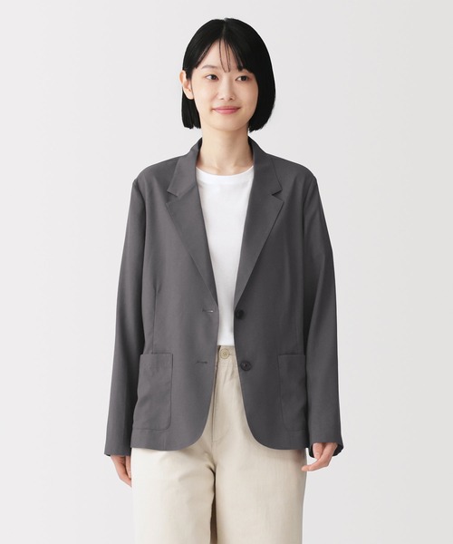 無印良品(ムジルシリョウヒン)の「婦人 なめらか シャツジャケット(その他アウター・レディース・ブラック/チャコールグレー/ダークブラウン・S/XL/L/M)」の1枚目の写真