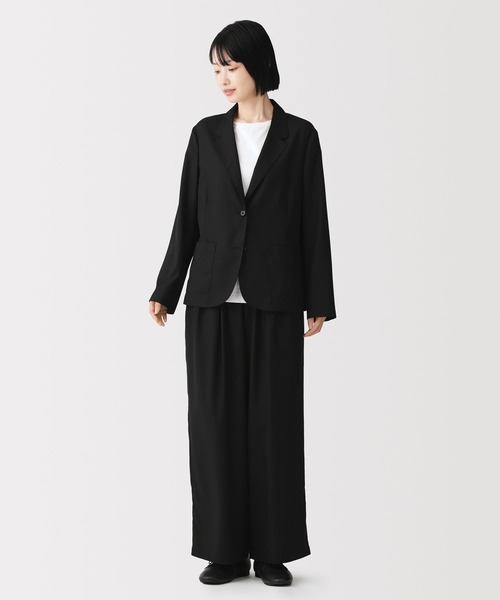 無印良品(ムジルシリョウヒン)の「婦人 なめらか シャツジャケット(その他アウター・レディース・ブラック/チャコールグレー/ダークブラウン・S/XL/L/M)」の4枚目の写真