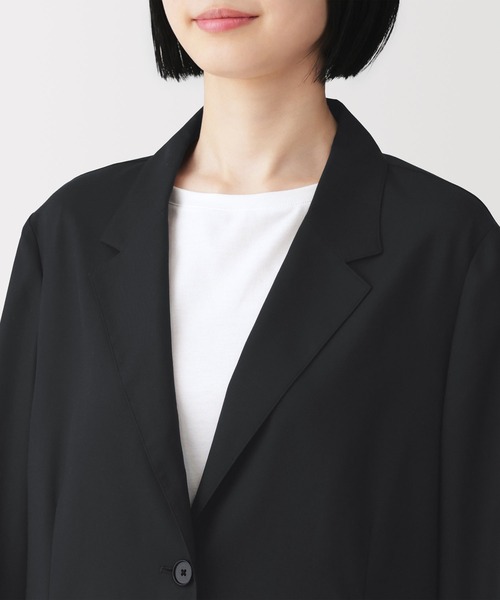 無印良品(ムジルシリョウヒン)の「婦人 なめらか シャツジャケット(その他アウター・レディース・ブラック/チャコールグレー/ダークブラウン・S/XL/L/M)」の8枚目の写真