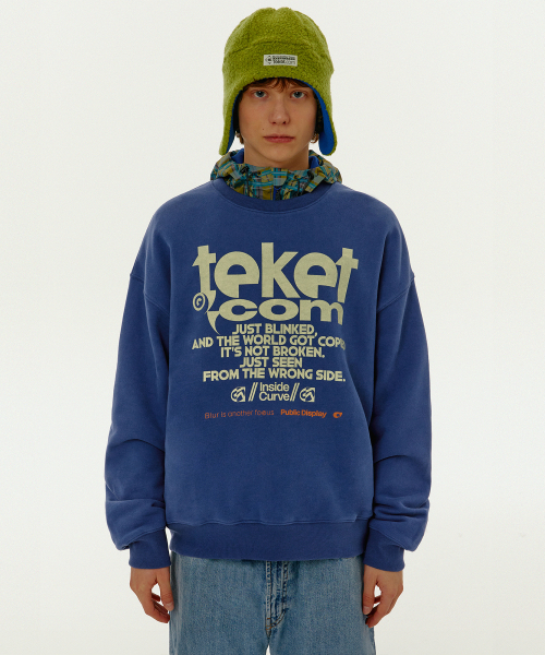TEKET（テケット）の「Perspective Sweatshirt Navy（スウェット・メンズ・その他・LARGE/SMALL/MEDIUM）」の2枚目の写真