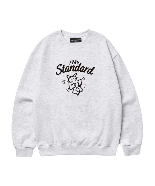 1989STANDARD(1989スタンダード)の「HAPPY CAT スウェット (STMSTD-0267)(スウェット・メンズ・ネイビー/ブラック/バーガンディー/ダークグレー/ライトグレー/オートミール・MEDIUM/LARGE/X-LARGE)」の2枚目の写真