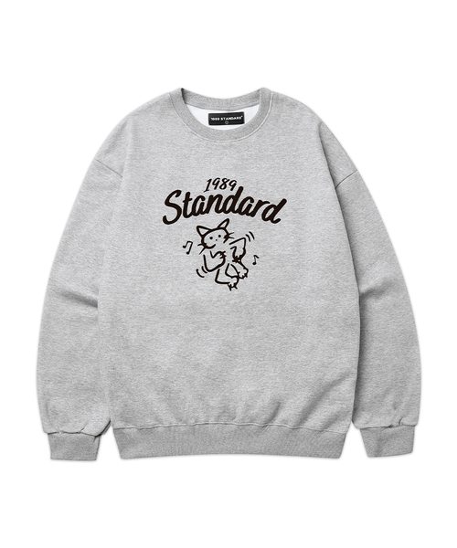 1989STANDARD(1989スタンダード)の「HAPPY CAT スウェット (STMSTD-0267)(スウェット・メンズ・ネイビー/ブラック/バーガンディー/ダークグレー/ライトグレー/オートミール・MEDIUM/LARGE/X-LARGE)」の3枚目の写真