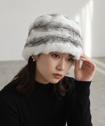 ラビットファー」に該当するニットキャップ/ビーニーファッション通販