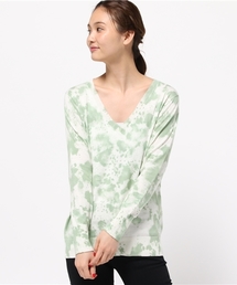 DouDou | 【DouDou】花柄プリントVネックニット(ニット/セーター)