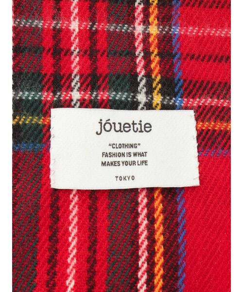 jouetie(ジュエティ)の「チェックロングマフラー(マフラー・レディース・レッド/ブラック・FREE)」の7枚目の写真