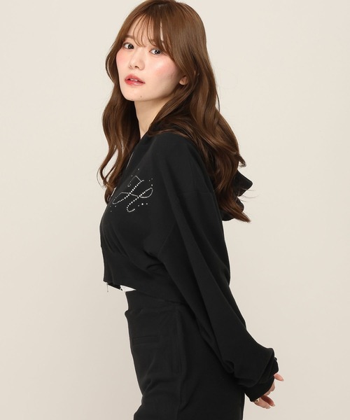 heather　804045サイドアクリル heather 804045サイドアクリル Heather｜ヘザーのトップス（ブラック