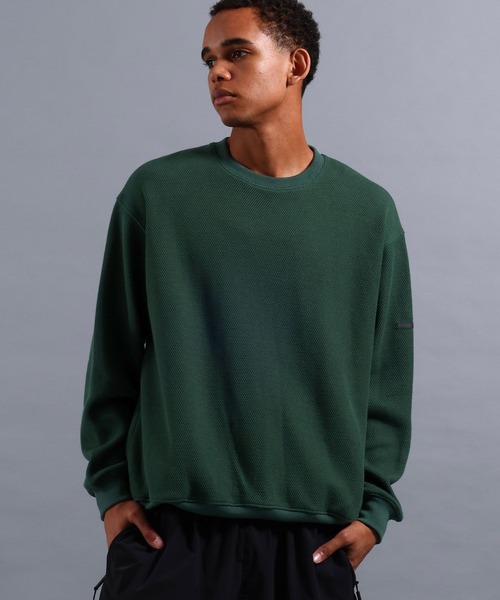 NUMERALS（ヌメラルズ）の「[NUMERALS]EVERYDAY WARMTH WAFFLE PULLOVER（Tシャツ/カットソー・メンズ・ベージュ/グリーン/ブラック/オレンジ・MEDIUM/LARGE）」の4枚目の写真