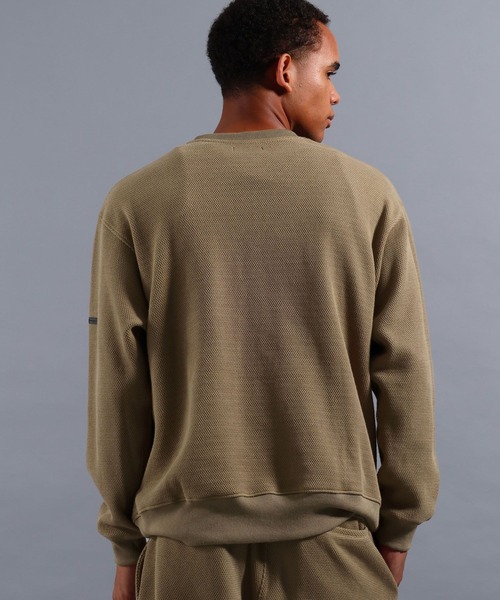 NUMERALS（ヌメラルズ）の「[NUMERALS]EVERYDAY WARMTH WAFFLE PULLOVER（Tシャツ/カットソー・メンズ・ベージュ/グリーン/ブラック/オレンジ・MEDIUM/LARGE）」の11枚目の写真