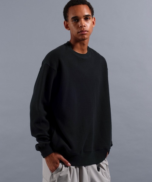 NUMERALS（ヌメラルズ）の「[NUMERALS]EVERYDAY WARMTH WAFFLE PULLOVER（Tシャツ/カットソー・メンズ・ベージュ/グリーン/ブラック/オレンジ・MEDIUM/LARGE）」の5枚目の写真