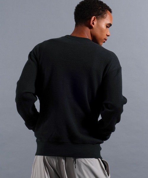 NUMERALS（ヌメラルズ）の「[NUMERALS]EVERYDAY WARMTH WAFFLE PULLOVER（Tシャツ/カットソー・メンズ・ベージュ/グリーン/ブラック/オレンジ・MEDIUM/LARGE）」の6枚目の写真