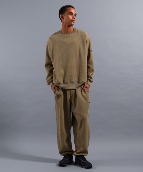 NUMERALS（ヌメラルズ）の「[NUMERALS]EVERYDAY WARMTH WAFFLE PULLOVER（Tシャツ/カットソー・メンズ・ベージュ/グリーン/ブラック/オレンジ・MEDIUM/LARGE）」の7枚目の写真
