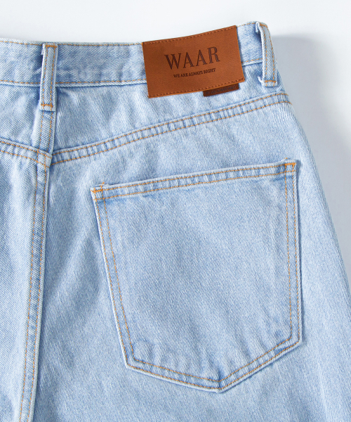 WAAR（ワール）の「M160 ストレートデニムパンツ_ライトブルー [ショート丈追加]（デニムパンツ・メンズ・その他・S/M/L/S-Short/M-Short/L-Short）」の10枚目の写真