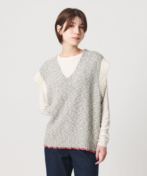 ✨新品❣️✨ ★Ｖネック ニットベスト／税込¥13750 別注】＜＋81BRANCA＞Vネック ニット ベスト（ニット/セーター