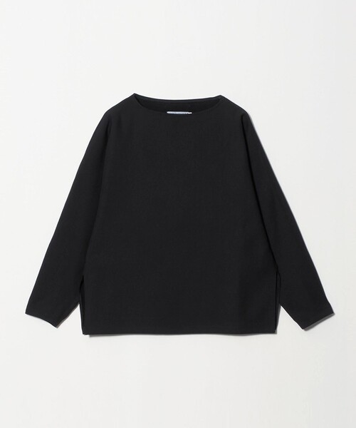 UNITED ARROWS & SONS by DAISUKE OBANA(ユナイテッドアローズアンドサンズバイダイスケオバナ)の「<D.O UNITED ARROWS BY DAISUKE OBANA for WOMEN>+10 DLMN L/SL BOAT 26AW/ボートネックTシャツ(Tシャツ/カットソー・レディース・ブラック/ダークブラウン・S/M)」の1枚目の写真