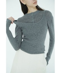 CLANE（クラネ）の「BUTTON CARDIGAN TANK SET 11106-2093（ポロシャツ）」