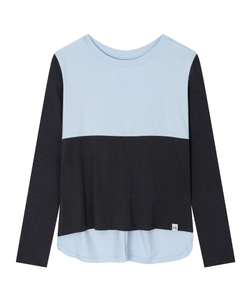 UGLY SHADOW(アグリーシャドウ)の「バックリボンTシャツ(チャコールブルー)(Tシャツ/カットソー・レディース・その他・SMALL/MEDIUM)」の1枚目の写真