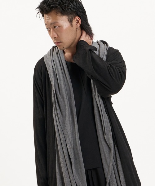 NO ID.(ノーアイディ)の「【NO ID.】Hood Drape Gown / フード ドレープ ガウン(カーディガン/ボレロ・メンズ・ブラック/その他23・ONE SIZE)」の5枚目の写真