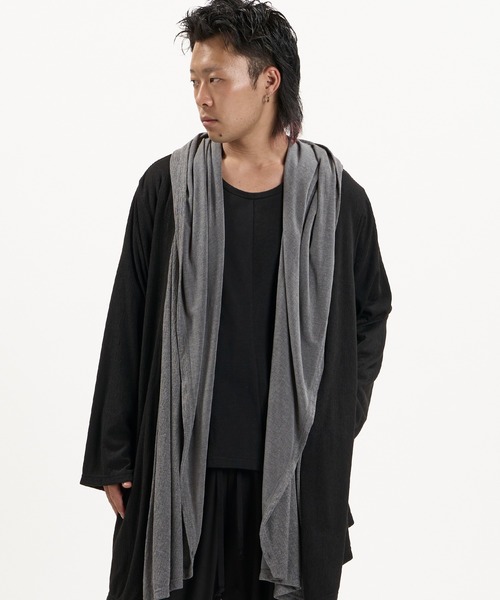 NO ID.(ノーアイディ)の「【NO ID.】Hood Drape Gown / フード ドレープ ガウン(カーディガン/ボレロ・メンズ・ブラック/その他23・ONE SIZE)」の22枚目の写真