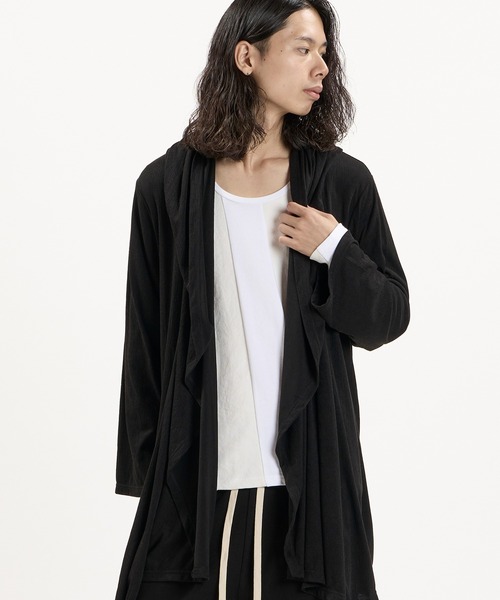 NO ID.(ノーアイディ)の「【NO ID.】Hood Drape Gown / フード ドレープ ガウン(カーディガン/ボレロ・メンズ・ブラック/その他23・ONE SIZE)」の7枚目の写真