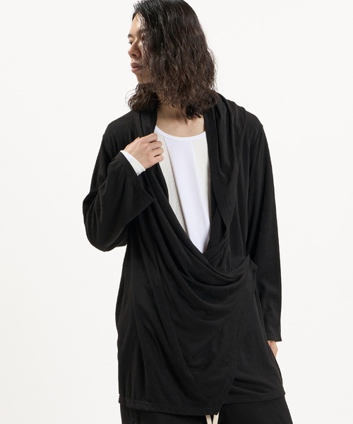 NO ID.(ノーアイディ)の「【NO ID.】Hood Drape Gown / フード ドレープ ガウン(カーディガン/ボレロ・メンズ・ブラック/その他23・ONE SIZE)」の9枚目の写真