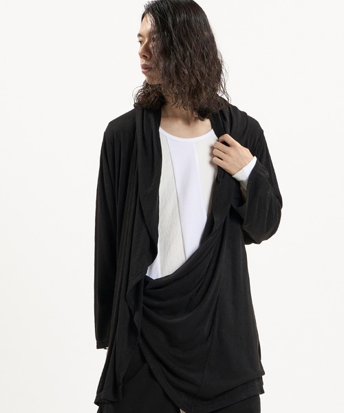 NO ID.(ノーアイディ)の「【NO ID.】Hood Drape Gown / フード ドレープ ガウン(カーディガン/ボレロ・メンズ・ブラック/その他23・ONE SIZE)」の10枚目の写真