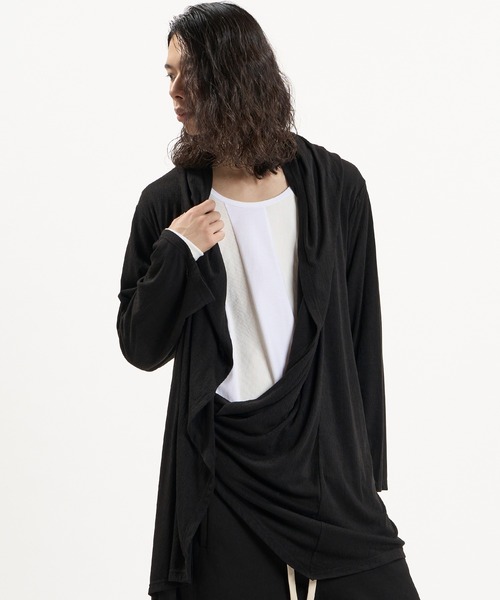 NO ID.(ノーアイディ)の「【NO ID.】Hood Drape Gown / フード ドレープ ガウン(カーディガン/ボレロ・メンズ・ブラック/その他23・ONE SIZE)」の11枚目の写真