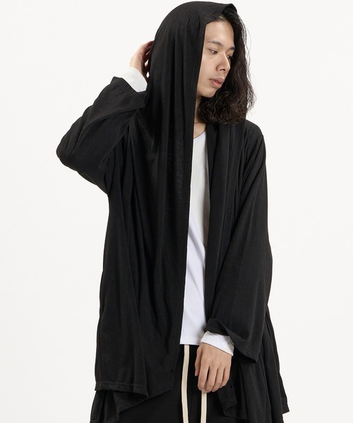 NO ID.(ノーアイディ)の「【NO ID.】Hood Drape Gown / フード ドレープ ガウン(カーディガン/ボレロ・メンズ・ブラック/その他23・ONE SIZE)」の12枚目の写真