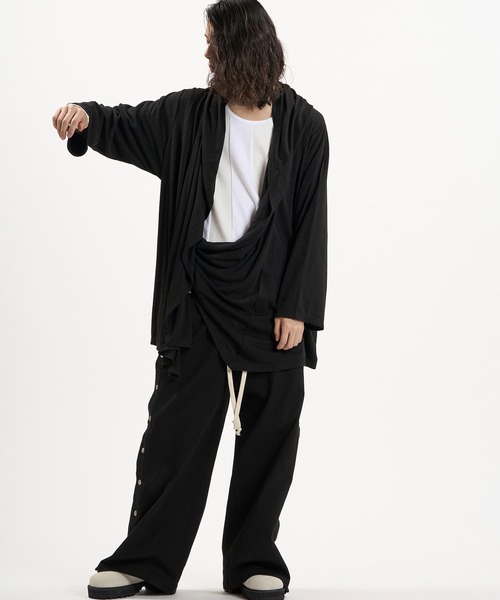 NO ID.(ノーアイディ)の「【NO ID.】Hood Drape Gown / フード ドレープ ガウン(カーディガン/ボレロ・メンズ・ブラック/その他23・ONE SIZE)」の18枚目の写真