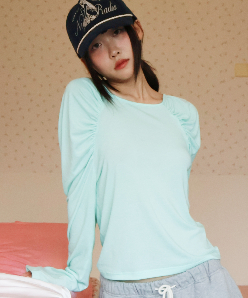 KIKOZY（キコジ）の「［New］Shiring ロングスリーブトップ_Mint（Tシャツ/カットソー・レディース・その他・FREE）」の2枚目の写真