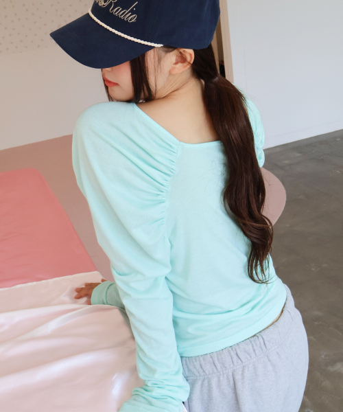 KIKOZY（キコジ）の「［New］Shiring ロングスリーブトップ_Mint（Tシャツ/カットソー・レディース・その他・FREE）」の3枚目の写真