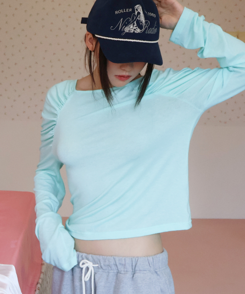 KIKOZY（キコジ）の「［New］Shiring ロングスリーブトップ_Mint（Tシャツ/カットソー・レディース・その他・FREE）」の4枚目の写真