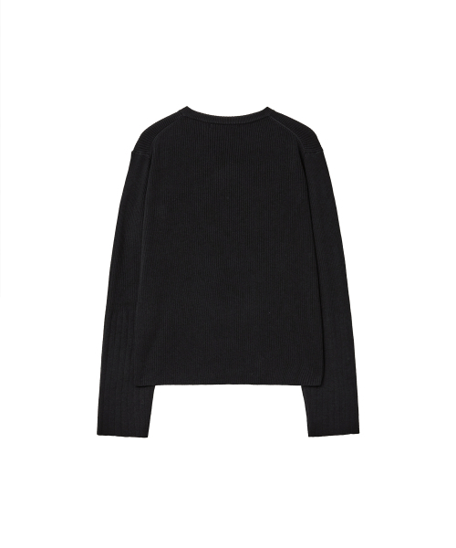 MISEKISEOUL MEN（ミセキソウルメンズ）の「Diagonal zipper ribbed knit BLACK（ニット/セーター・メンズ・その他・1/2/3）」の2枚目の写真