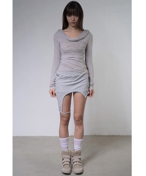 FANCY CLUB(ファンシークラブ)の「A'GEM/9 × .kom 『FANCY CLUB/ファンシークラブ』 OVERLAY SHORTS/オーバーレイショーツ(その他パンツ・レディース・ブラック/グレー・FREE)」の6枚目の写真
