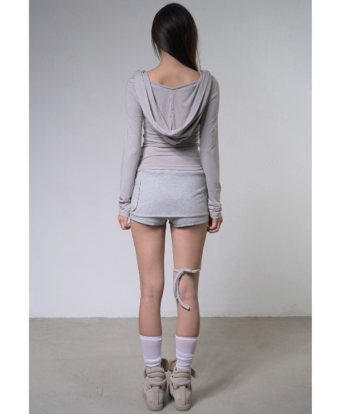 FANCY CLUB(ファンシークラブ)の「A'GEM/9 × .kom 『FANCY CLUB/ファンシークラブ』 OVERLAY SHORTS/オーバーレイショーツ(その他パンツ・レディース・ブラック/グレー・FREE)」の8枚目の写真