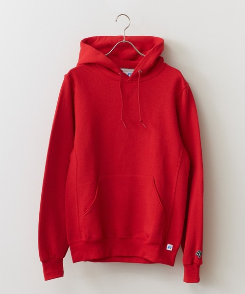 Russell Athletic(ラッセルアスレティック)の「【ROOPTOKYO別注】Russell Athletic/ラッセルアスレティック DRI POWER FLEECE ピスネーム プルオーバーパーカー メンズ レディース 刺繍 ブランドロゴ 保温 2026秋冬 秋服 冬服(パーカー・メンズ・ホワイト/ブラック/グレー/クリアレッド・S/M/L/XL/XXL)」の4枚目の写真