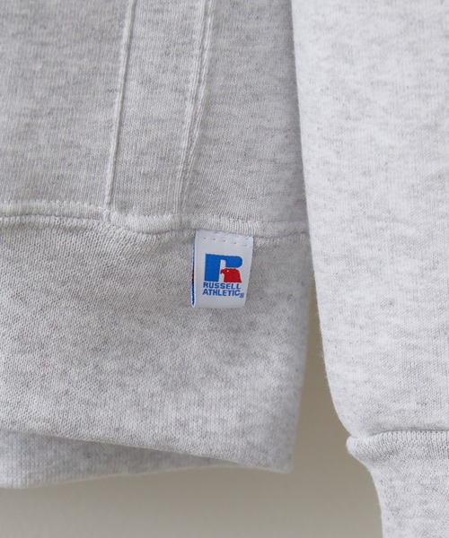 Russell Athletic(ラッセルアスレティック)の「【ROOPTOKYO別注】Russell Athletic/ラッセルアスレティック DRI POWER FLEECE ピスネーム プルオーバーパーカー メンズ レディース 刺繍 ブランドロゴ 保温 2026秋冬 秋服 冬服(パーカー・メンズ・ホワイト/ブラック/グレー/クリアレッド・S/M/L/XL/XXL)」の11枚目の写真