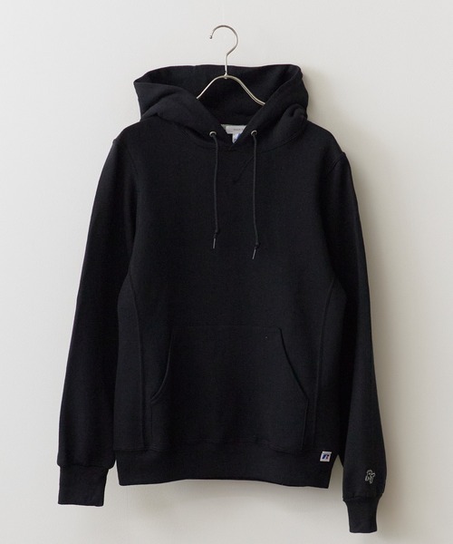 Russell Athletic(ラッセルアスレティック)の「【ROOPTOKYO別注】Russell Athletic/ラッセルアスレティック DRI POWER FLEECE ピスネーム プルオーバーパーカー メンズ レディース 刺繍 ブランドロゴ 保温 2026秋冬 秋服 冬服(パーカー・メンズ・ホワイト/ブラック/グレー/クリアレッド・S/M/L/XL/XXL)」の5枚目の写真