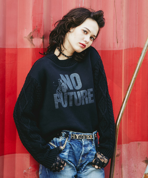 ヒステリックグラマー　今期新作　スウェット HYSTERIC GLAMOUR より SEE NO EVIL 刺繍 スウェットが発売