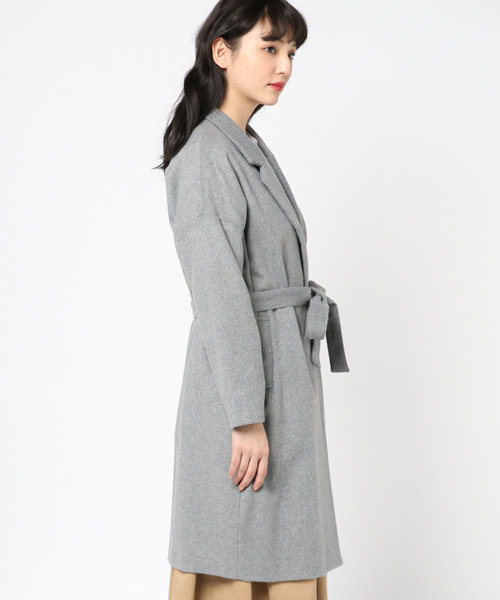 archives（アルシーヴ）の「ウールチェスターガウンコート（チェスターコート・レディース・キャメル/グレー・MEDIUM）」の4枚目の写真