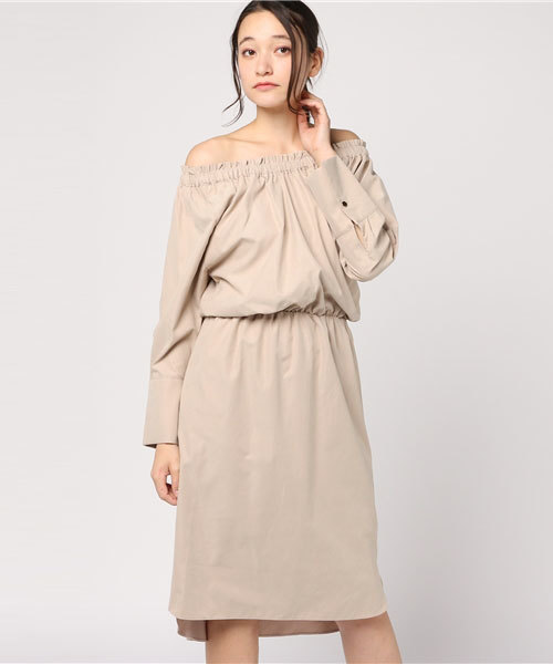 セール ロングカフスオフショルワンピース ワンピース Archives アルシーヴ のファッション通販 Zozotown