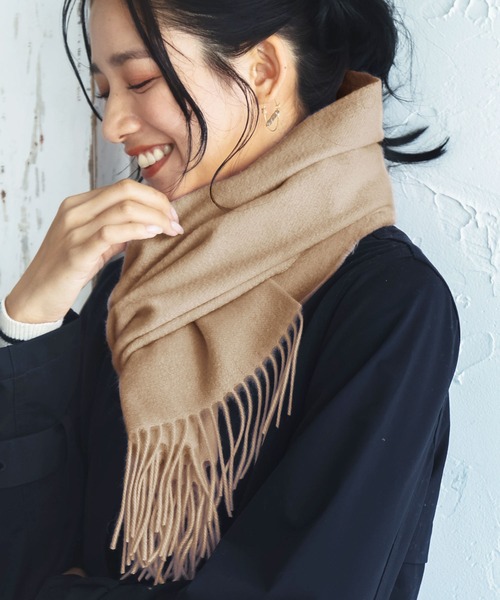 Filomo(フィローモ)の「カシミヤマフラー無地(マフラー)」|ベージュ