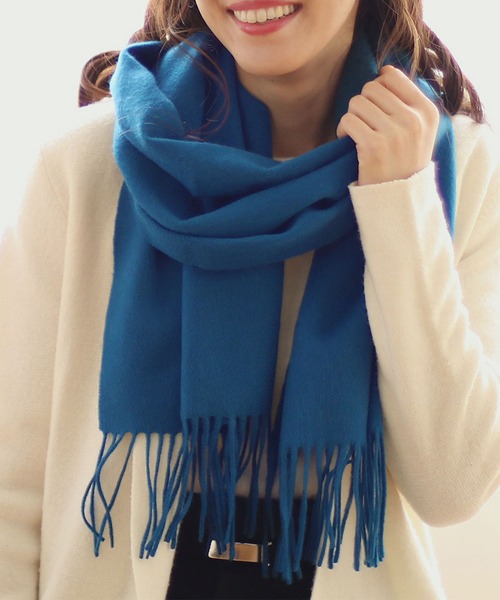 カシミヤ100%マフラー無地（マフラー）｜Filomo（フィローモ）の