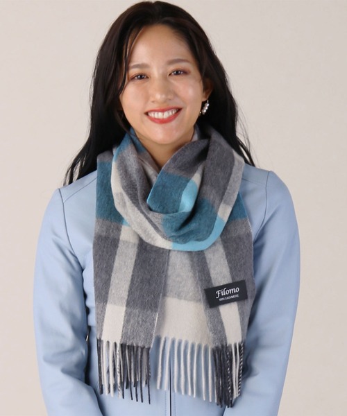 Filomo（フィローモ）の「カシミヤ100%マフラー無地（マフラー・レディース・アッシュグレー/ターコイズブルー/ブラック/ライトグレー/ボルドー/ダークグレー/モカ/ベージュ/ロイヤルブルー/マスタード/ネイビー/サックスブルー/ピンク/キャメル/レッド/カーキ/ピンクベージュ/カーキ系/ブルー系/ピンク系/グレー系/アイボリー/ベージュ系/ホワイト系/ブラウン系・FREE）」の18枚目の写真