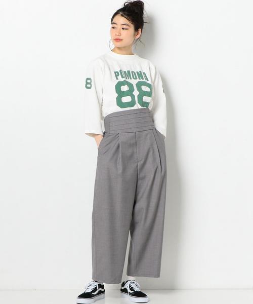 Another Edition(アナザーエディション)の「スラックスパンツ ベルト付◆(その他パンツ・レディース・ライトグレー・FREE)」の5枚目の写真