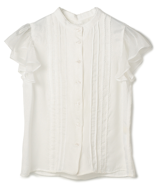 MICOAMERI（ミコアメリ）の「フリルスリーブバックリボンブラウス（シャツ/ブラウス・レディース・ブラック/ホワイト・FREE）」の5枚目の写真