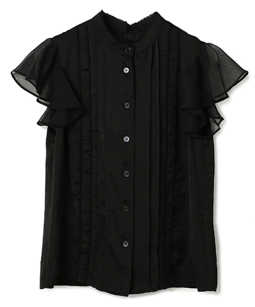 MICOAMERI（ミコアメリ）の「フリルスリーブバックリボンブラウス（シャツ/ブラウス・レディース・ブラック/ホワイト・FREE）」の8枚目の写真